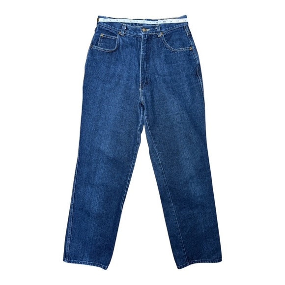 Vintage High-Waisted Blue Straight Leg Jeans - Picture 3 of 9
